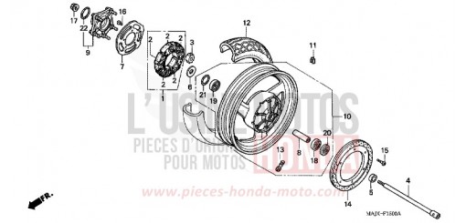 ROUE ARRIERE (ST1100) ST1100Y de 2000